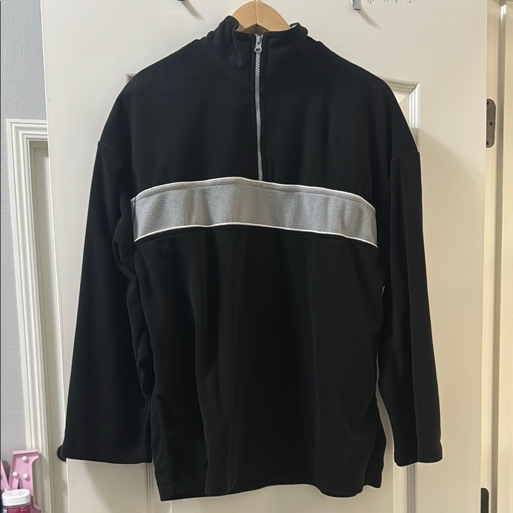 Black and Gray Quarter-Zip Pullover